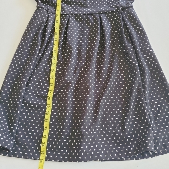 7131 * Elle Polka Dot Midi Dress Black White Size 12 - Picture 10 of 10